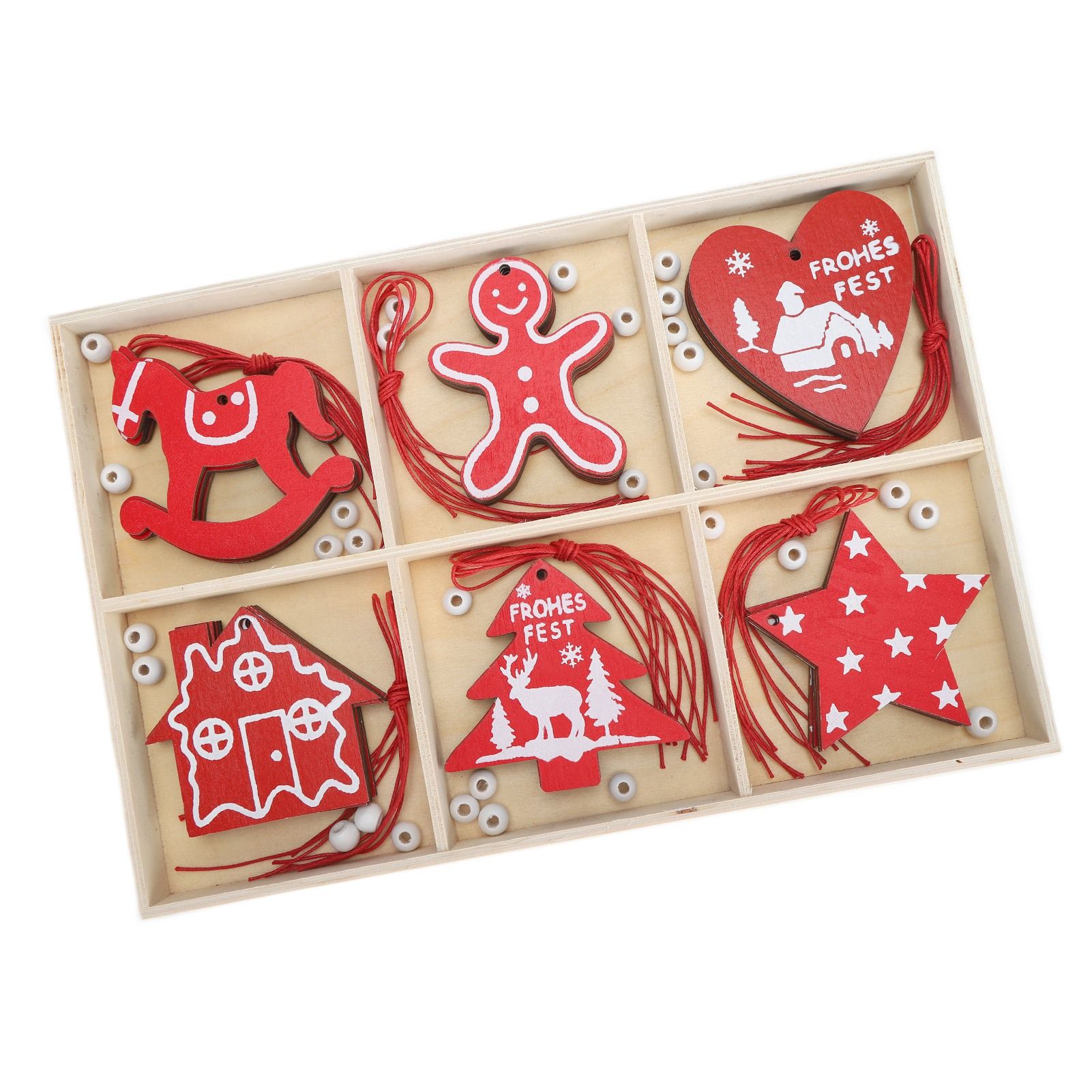 Wooden Hanging Ornaments DIY Christmas Tree Decorative Pendants Decoration AccessoriesJM02033 — image 6