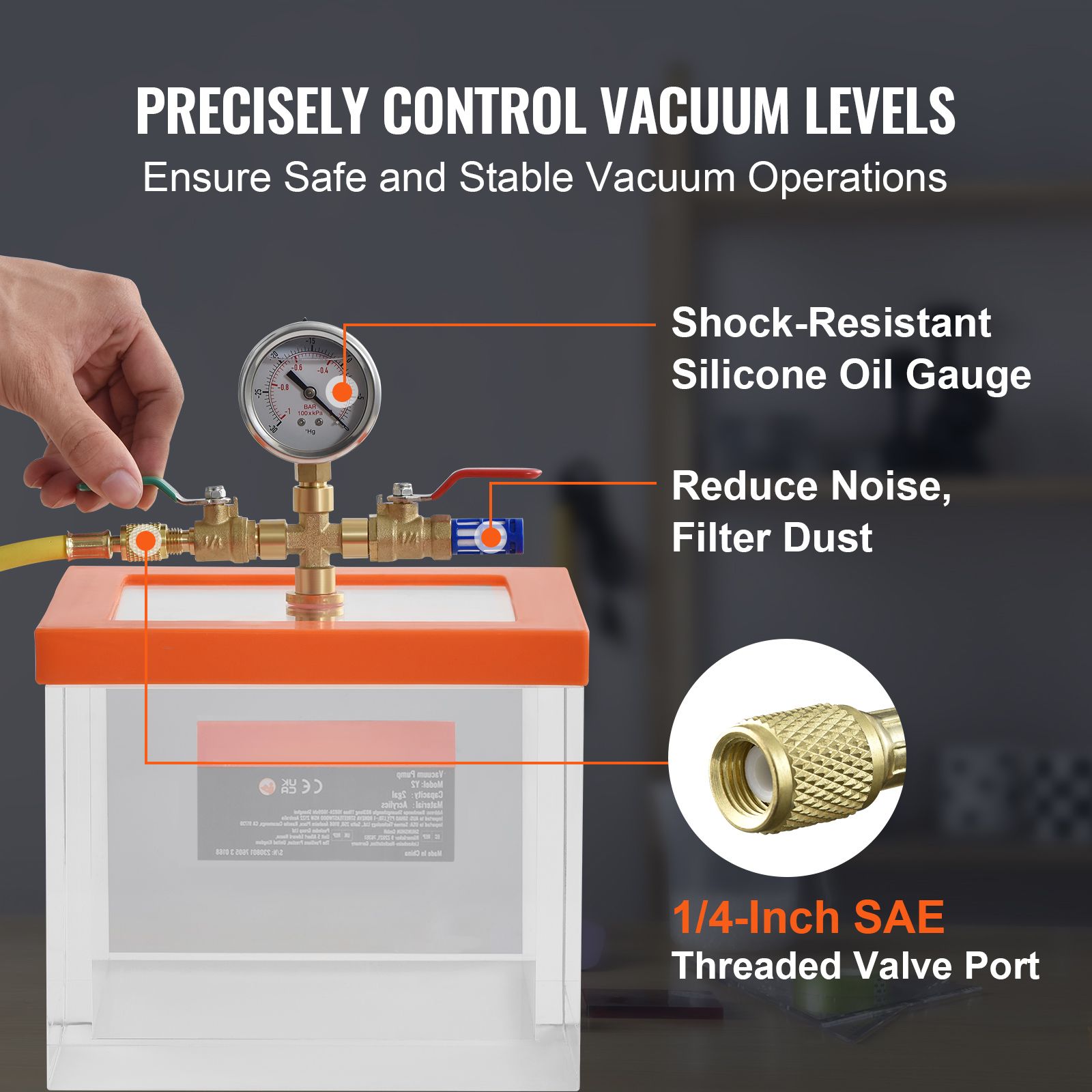 Upgraded Multipurpose Acrylic Vacuum Degassing Chamber โ image 5