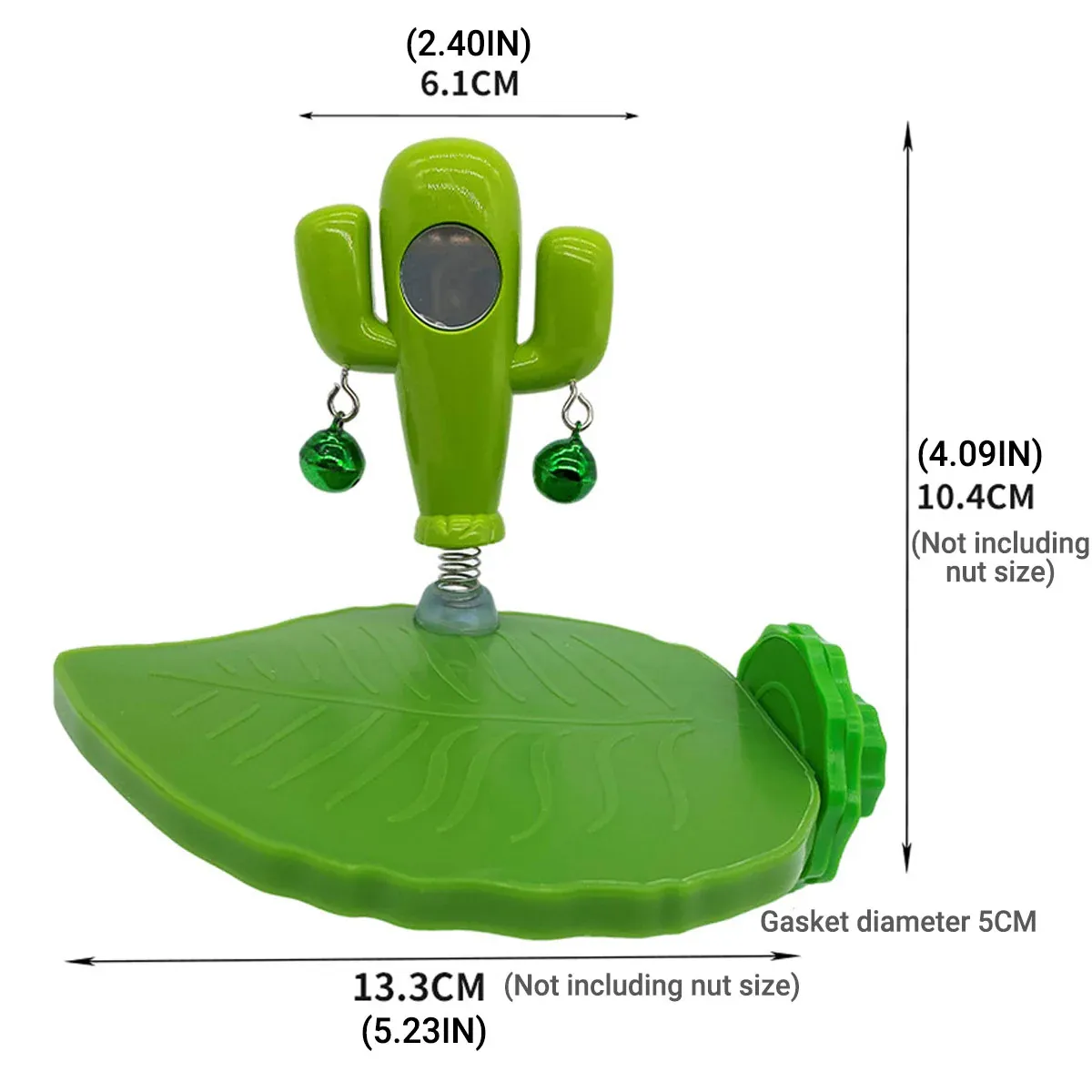 Parrot Bird Toy Cactus Shape with Bell Hanging Cage Toy for Pet Birds Play — image 3