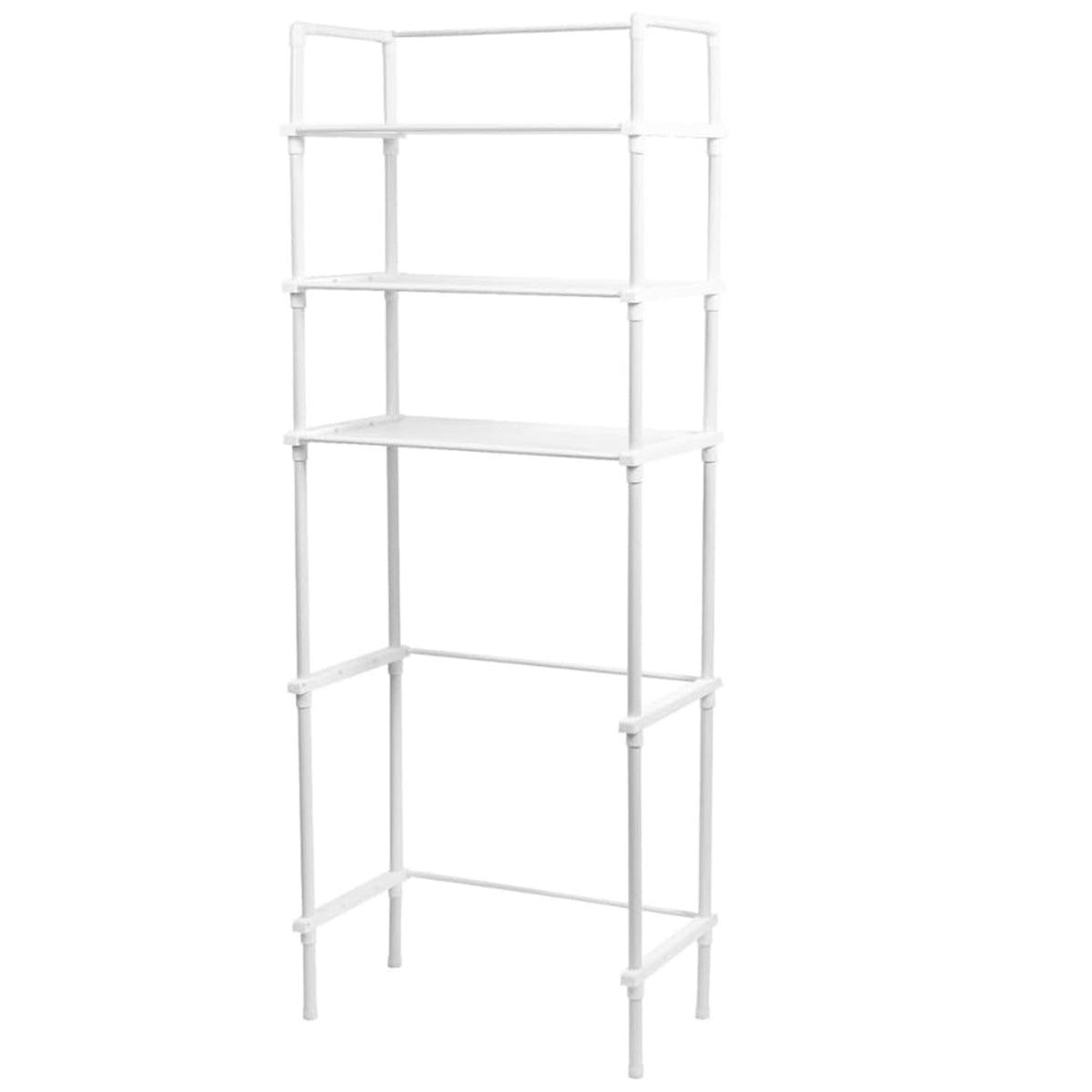 Bathroom Rack Over Toilet Washing Machine Shelf Storage Organizer Stand Unit - Black — image 6