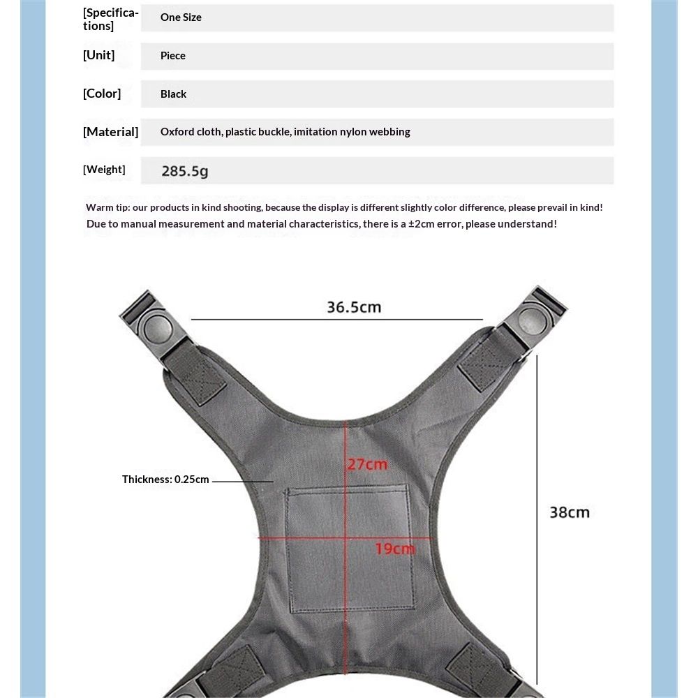 Wheelchair Seat Belt, Wheelchair Harness for Adults, Torso Support Vest Restraint, Safety Belt for Elderly, Vest Soft Chest Restraint with Adjustable Straps to — image 3
