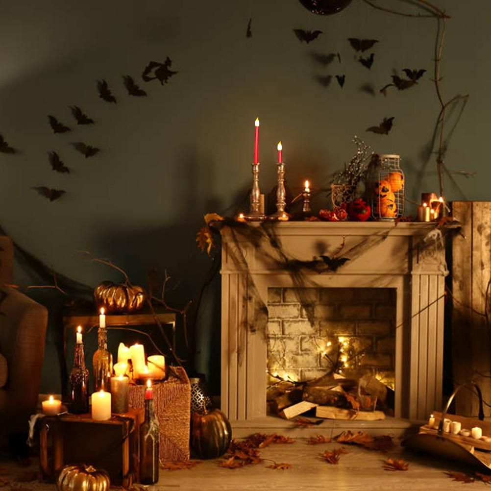 6Pcs LED Flameless Flickering Warm Light Taper Candles with 2 Remote Control for Christmas Thanksgiving Halloween Home Wedding Decoration โ image 6