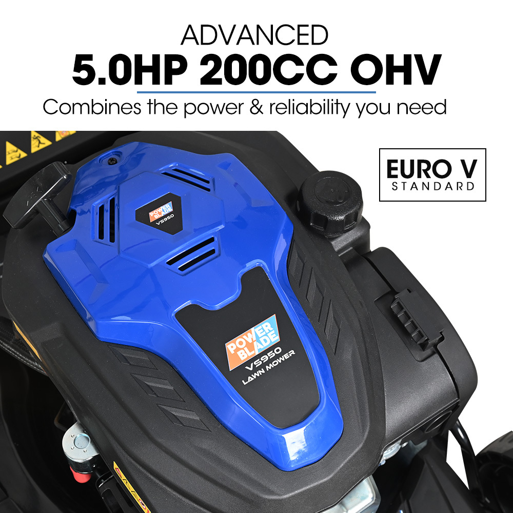 POWERBLADE 20" 200cc Self-Propelled Lawn Mower, Electric Start, 7 Height, Steel Deck, Deck Wash Port, OHV 4-Stroke Petrol - VS950 โ image 3