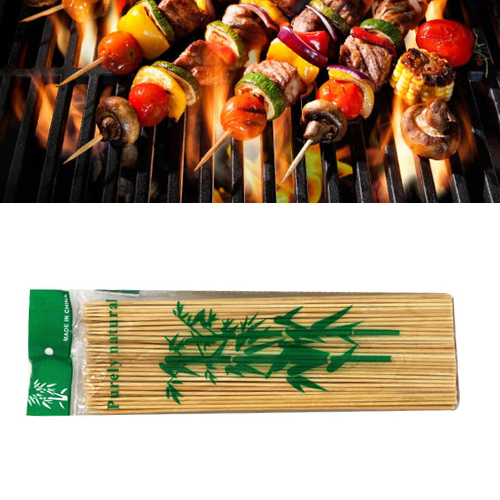 Disposable Barbecue Skewers Bamboo for Barbecue BBQ Appetiser Fruit Kabob Chocolate Fountain Grilling 3mm 25cm โ image 6