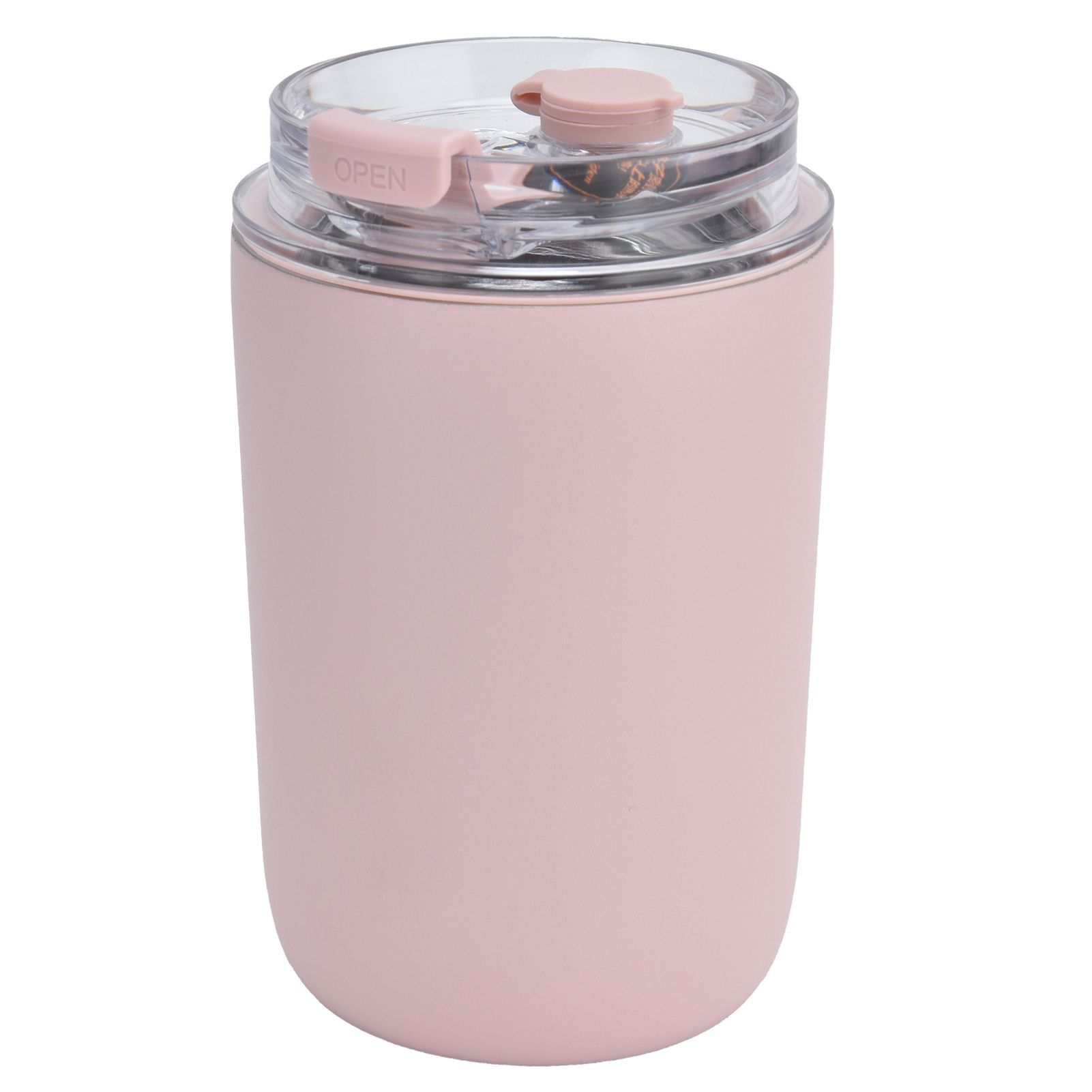 280ml Coffee Cup Household Portable Large Capacity Silicone Stainless Steel Vacuum Flask for Birthday GiftPink โ image 2