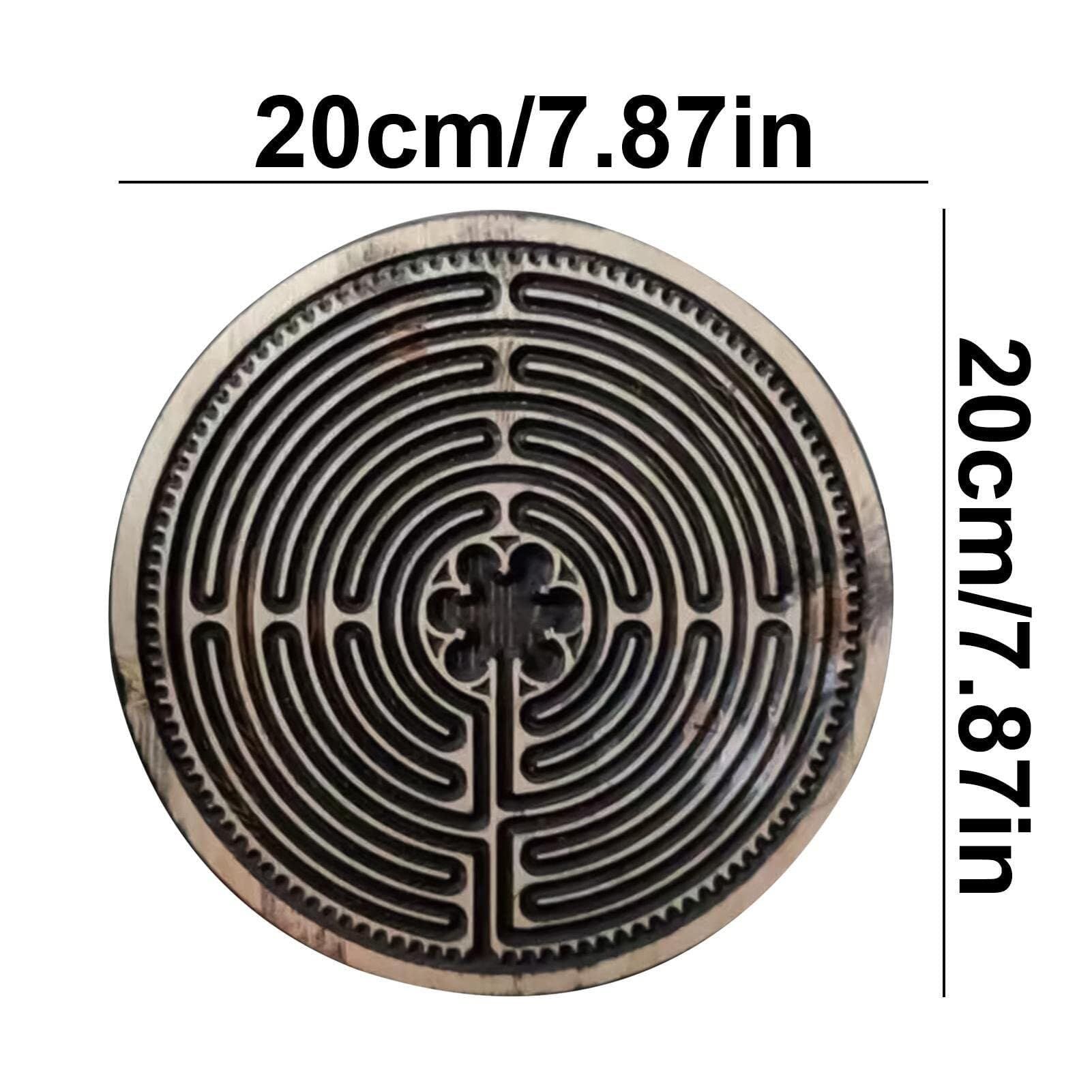 Meditation Finger Labyrinth Meditation- Round Design Handmade Wooden Finger Labyrinth Durable and Portable — image 2