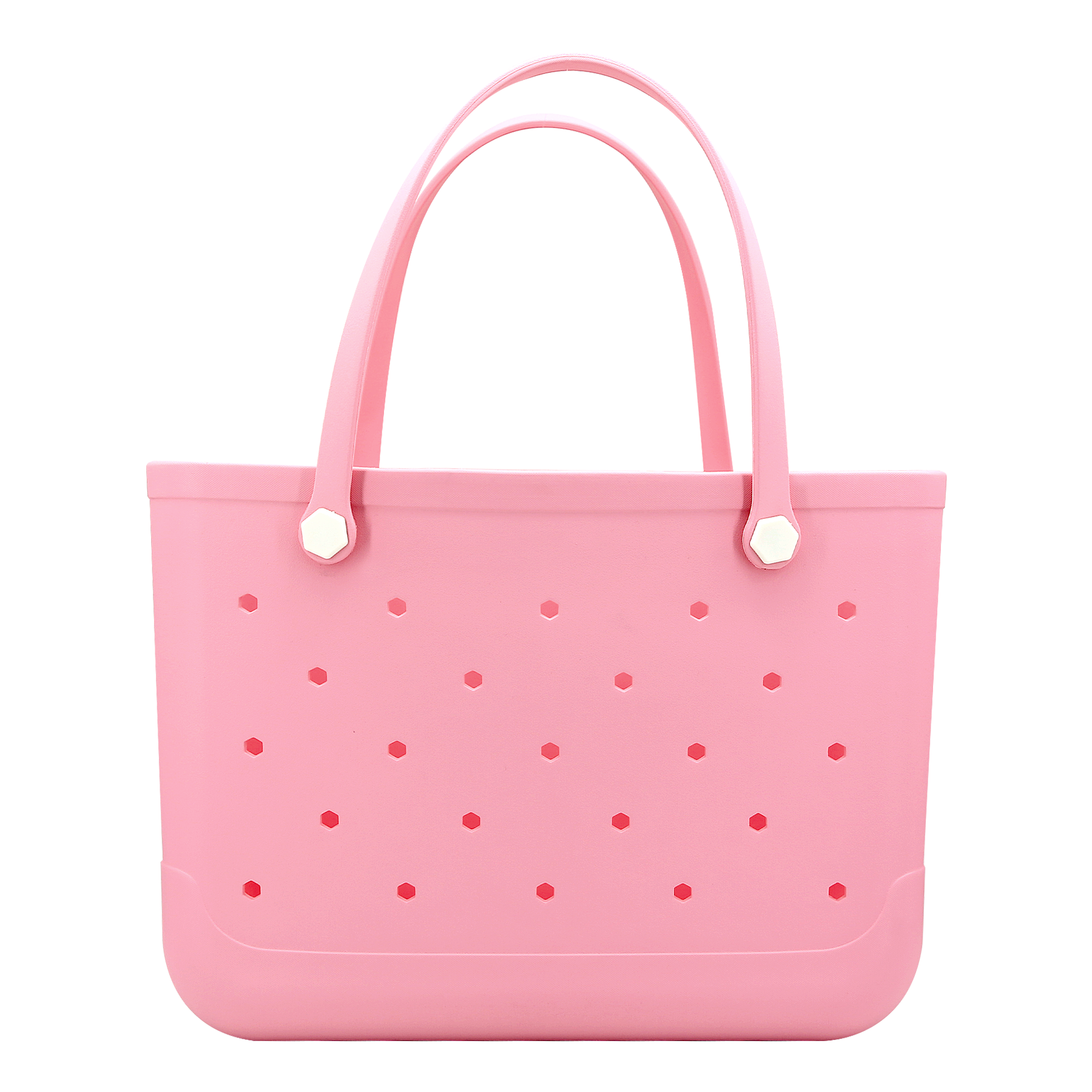 Waterproof Hexagon Mesh Beach Bag - Large Capacity Travel Storage Tote for Swimwear Towel Sunglasses - Pink Large 48x34x24cm