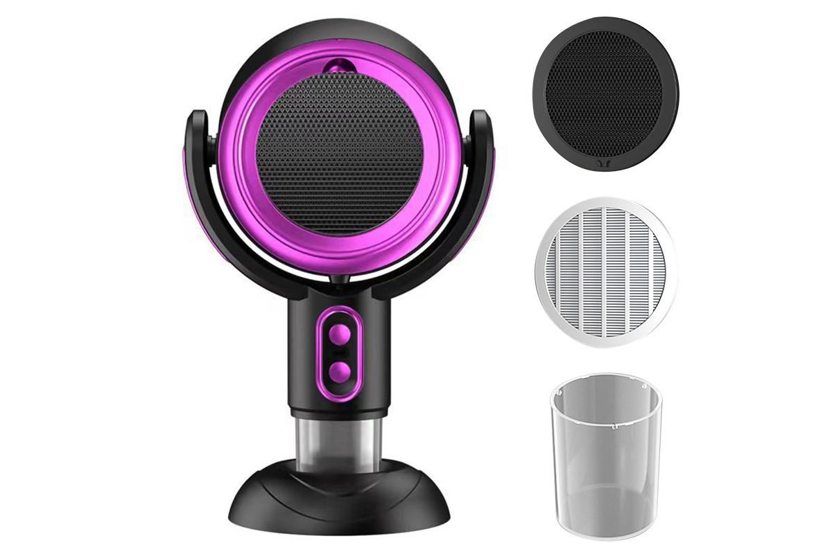 Portable Smoke Purifier Fan Removes Odors Dust Smoke for Cooking and Camping BBQ -BlackPurple โ image 4