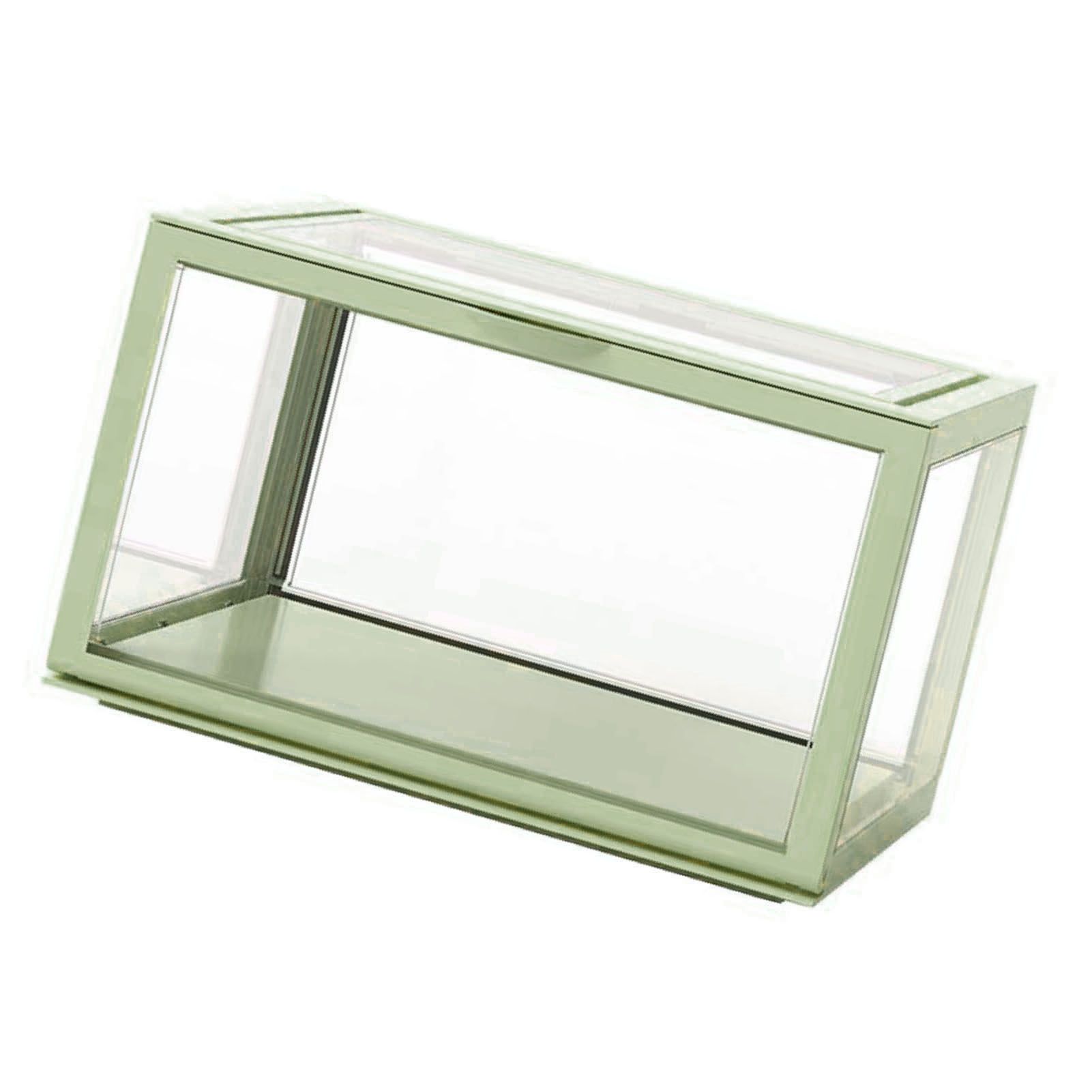 Figure Organizer Desktop Doll Acrylic Display Cabinet High Transparency Sealed Dustproof Show Case Light Green — image 4