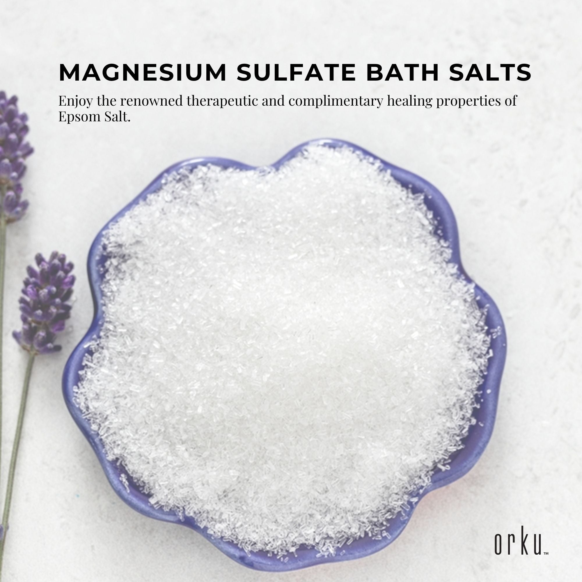Orku 100g Epsom Salt - Magnesium Sulphate Bath Salts For Skin Body Sulfate — image 6