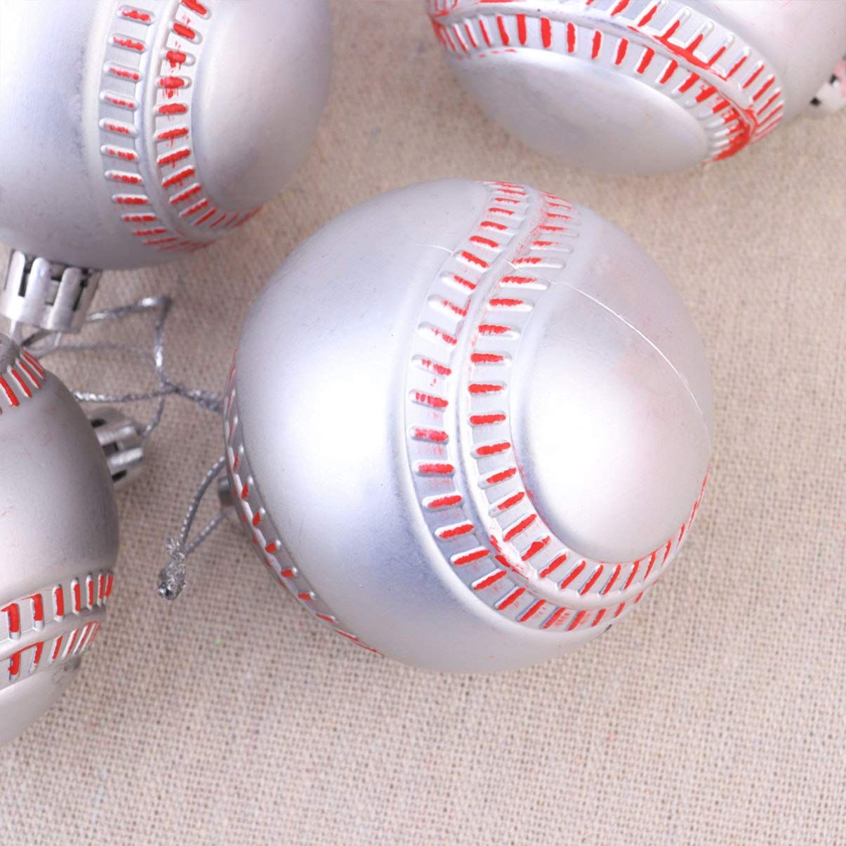 Hanging Baseball Ornaments, 6 Pcs Tree Hanging Ball Baseball Balls Ornaments for Sport Party Decor |6 × 5 × 5CM — image 5