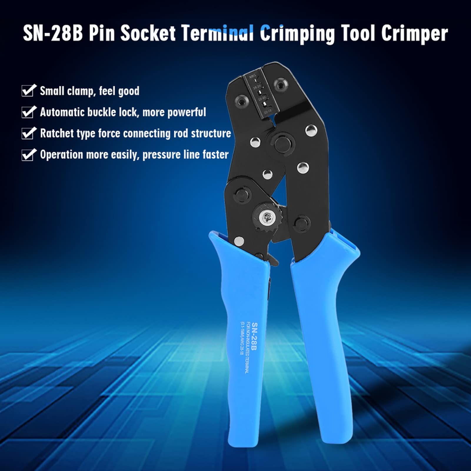 Cable Crimping Tools Terminal Ratcheting Crimper Tool Crimping Pliers easy operation, clear crimping effects good performance โ image 2