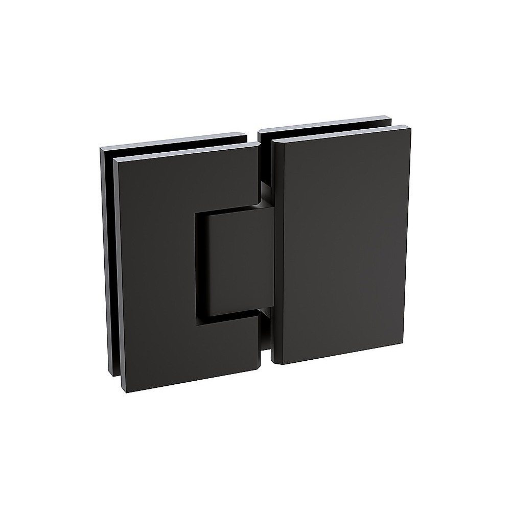 180 Degree Stainless steel Glass to Glass Shower Door Hinge in Black — image 2
