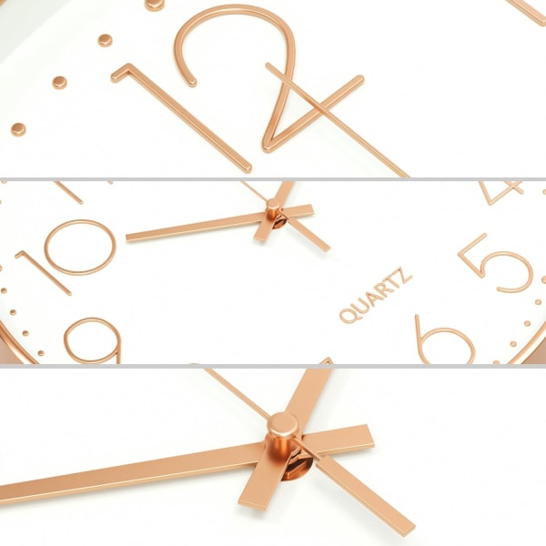 Minimalist Wall Clock (Silver), 30 cm (12 inches) Modern Silent Wall Clock, Silent Quartz Movement — image 3
