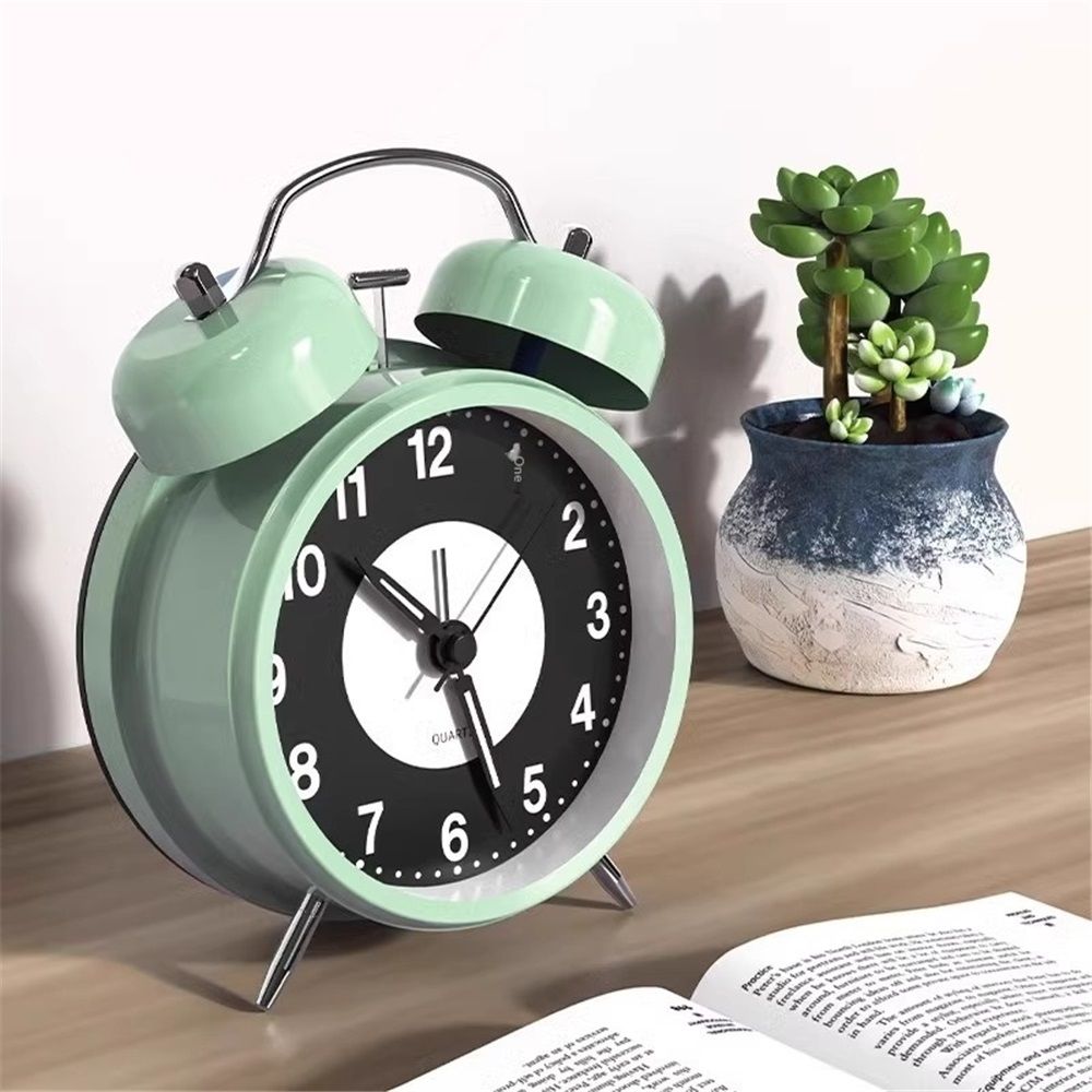 Alarm Clock | Modern take on Classic Bell Clock | Easy to Read Numbers | Ideal for Bedside, Desk or Shelf | Modern Retro Bedroom & Office Accessory — image 5