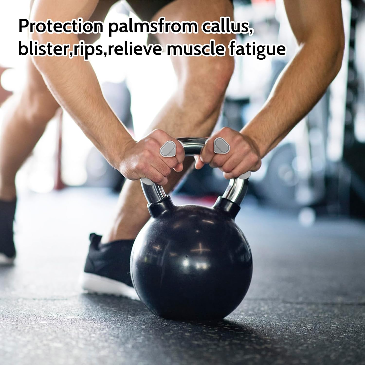 Weight Lifting Grips - Rubber Anti-Slip Workout Grips, Ergonomics Hand Protector Gloves for Gym Training and Exercise, Dumbbell, Bar Pad, Pull Up Men Women, No โ image 6