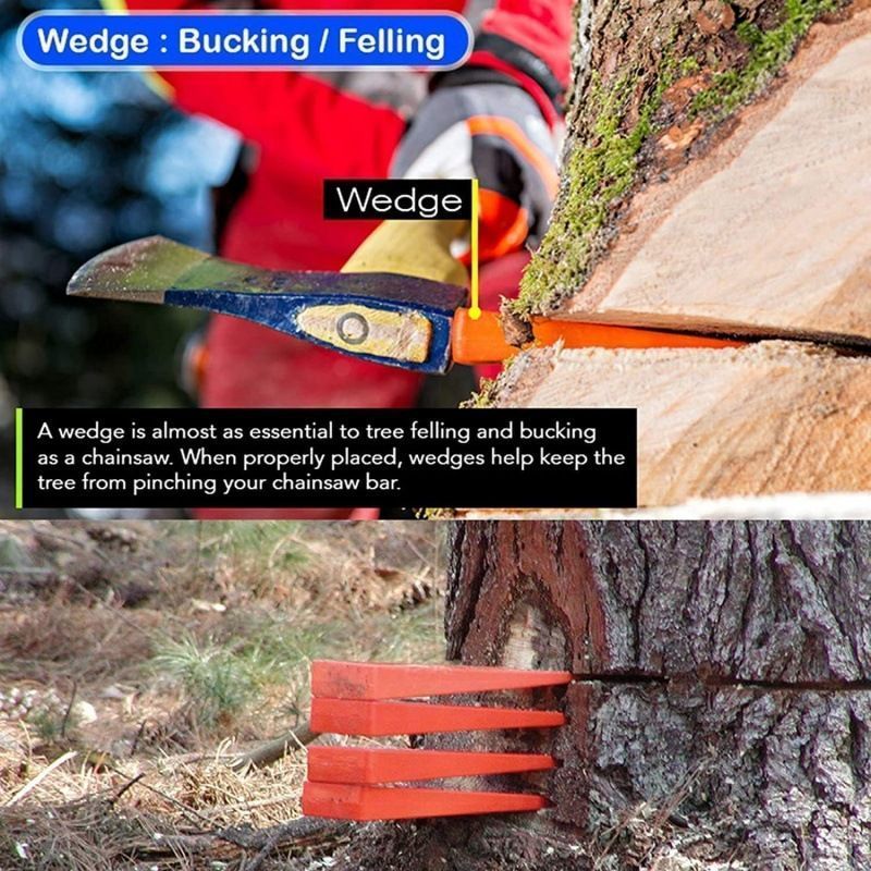 5/8/10 Inch Complete Tree Felling Wedge Set 6Pcs Plastic Garden Timber Tools