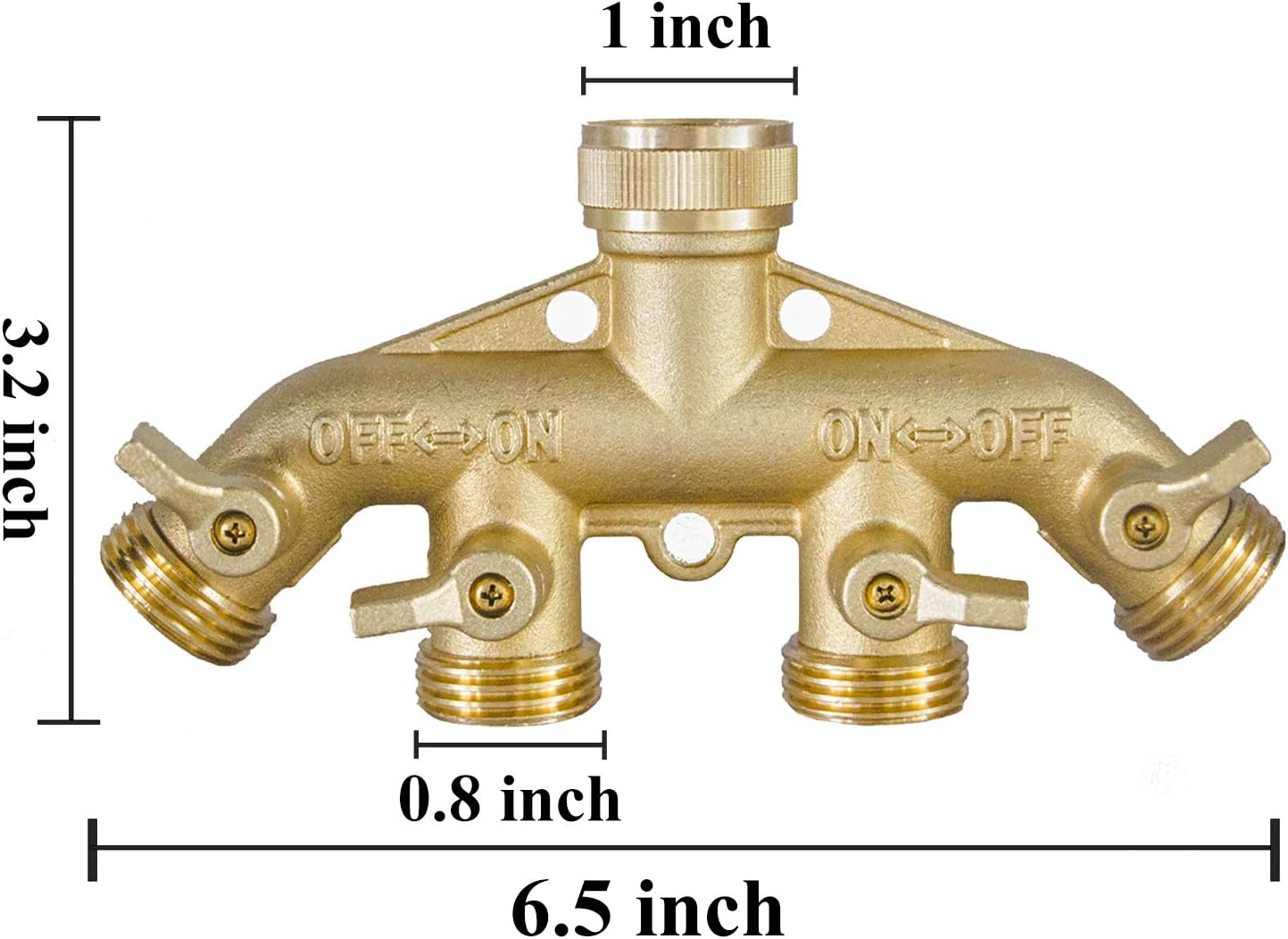 Brass Garden Hose Splitter (4 Way) + Garden Hose Protector โ image 3
