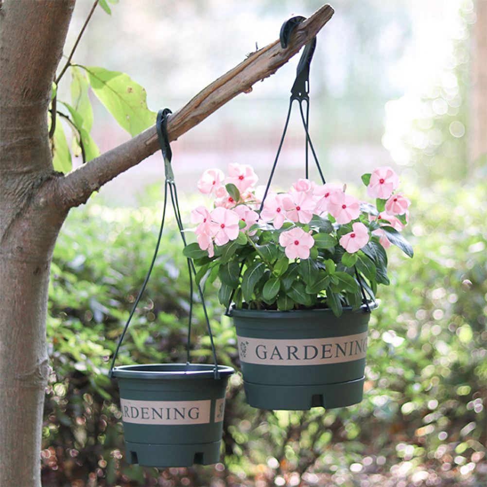 Garden Hanging Pot Plastic Hanging Flower Pot Plant Hanger with Hook โ image 3