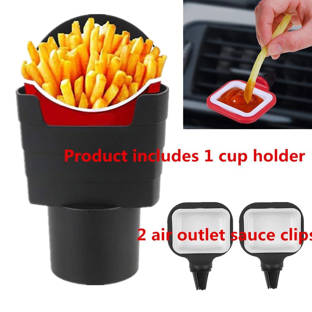 French Fry Holder and Sauce Holder Set, French Fry Holder for Car with 3 Replacement Jam โ image 3