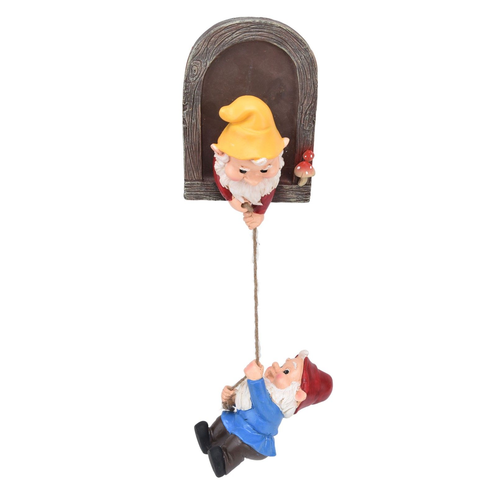 Garden Tree Gnome Statue Resin Colorfast Tree Climbing Elf Sculpture for Yard Outdoor — image 6