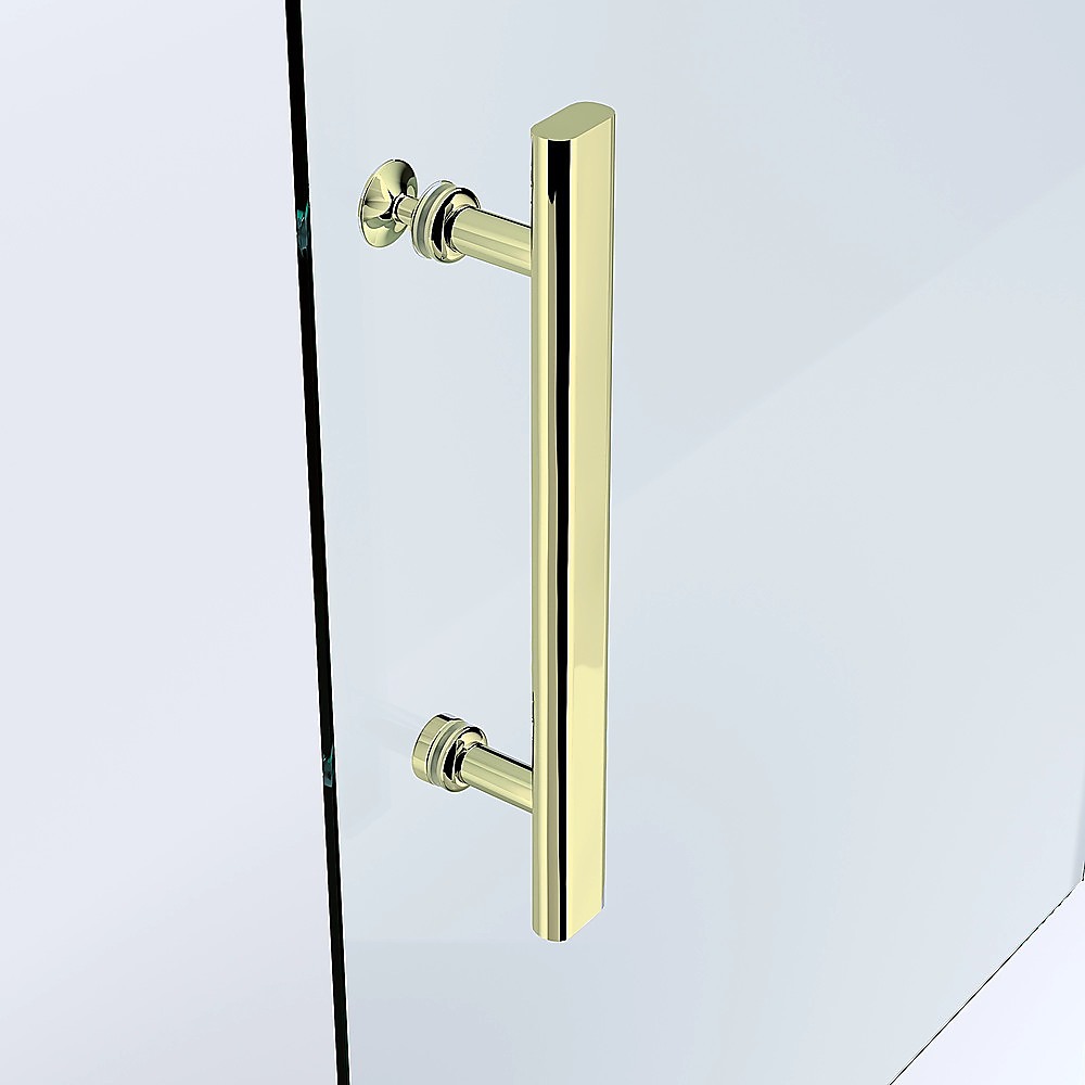 Adjustable 900x1200mm Double Sliding Door Glass Shower Screen in Gold โ image 5