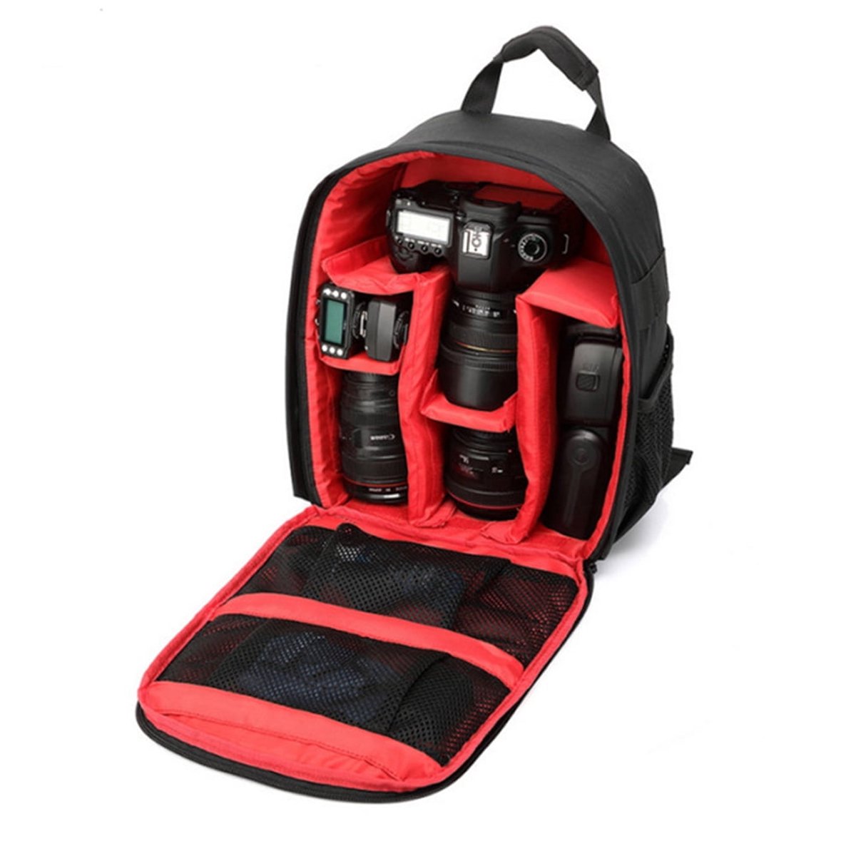Professional waterproof outdoor photography SLR camera backpack travel bag - Red — image 4