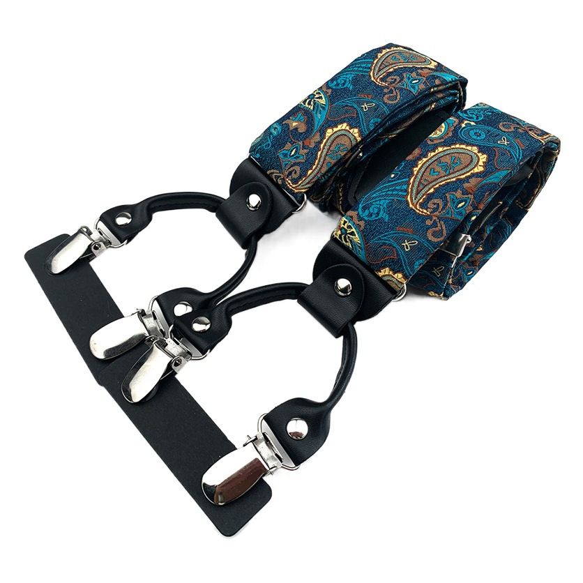 Qimulan Men's Y-Style 6 Clip Adjustable Polyester... BD-A09