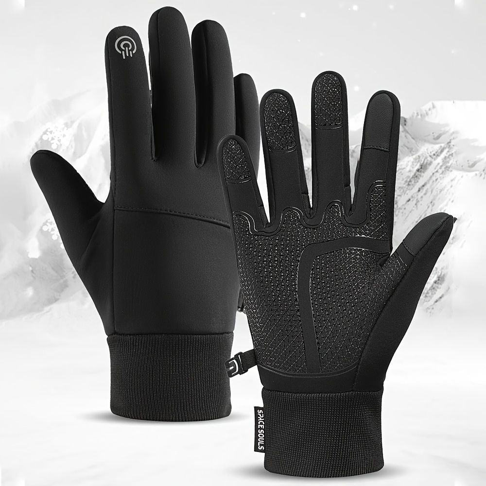 Winter Thermal Touchscreen Gloves for Outdoor Sports – Windproof, Fleece-Lined, Anti-Slip, Cycling, Fishing, Skiing, and Daily Cold-Wea