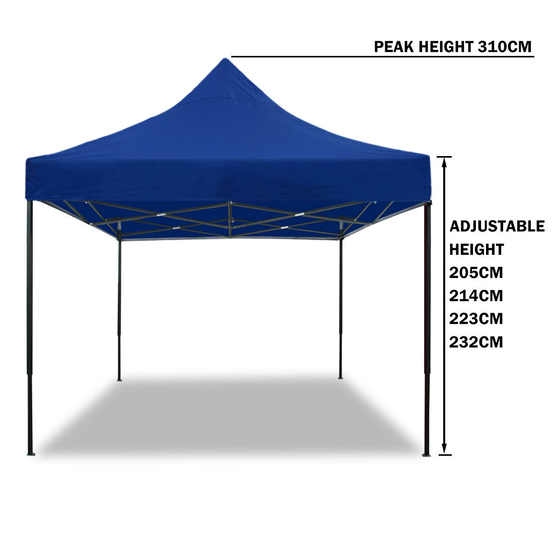 3x3m Pop Up Gazebo Outdoor Tent Folding Marquee Party Camping Market Canopy w/ Side Wall - blue — image 6