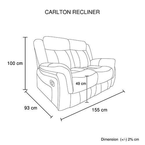 3-2-1 Seater Finest Grey Fabric Recliner Sofa Sturdy Construction Metal Mechanism — image 5