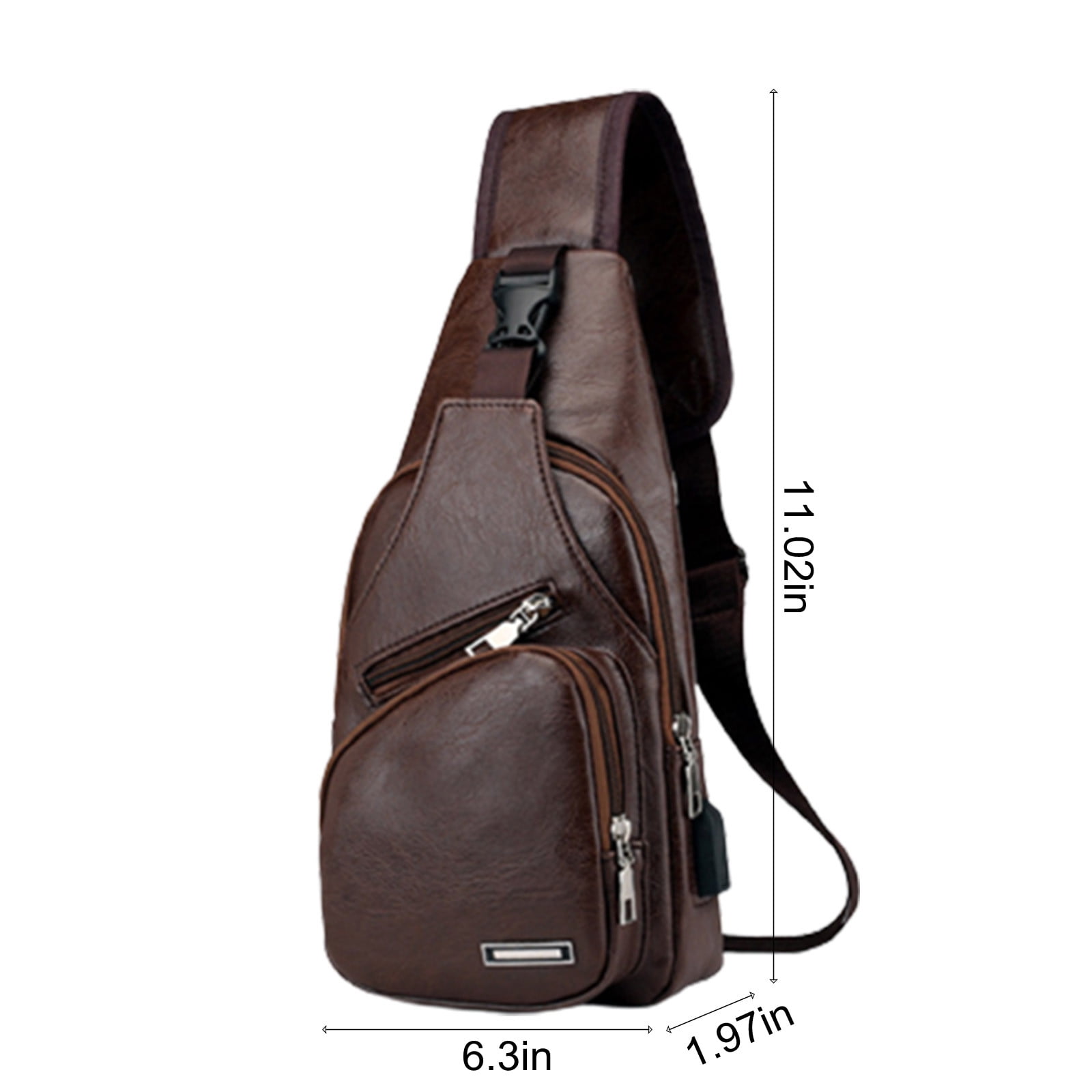 Sling Bag for Women, Crossbody Sling Backpack Small Sling Bag Multipurpose Crossbody Shoulder Bag Travel Hiking Backpack, Sling Bag for Men #3-Brown — image 3
