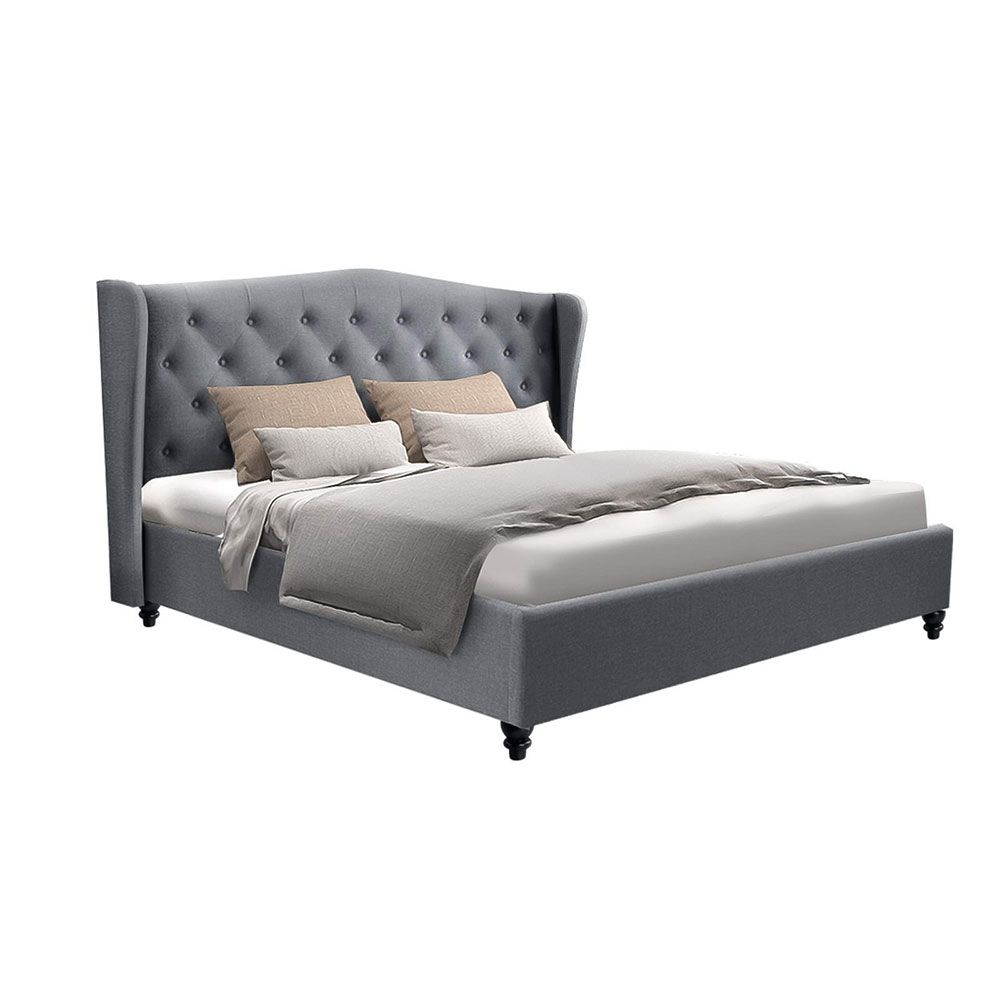 Artiss Bed Frame Queen Size Grey PIER โ image 2