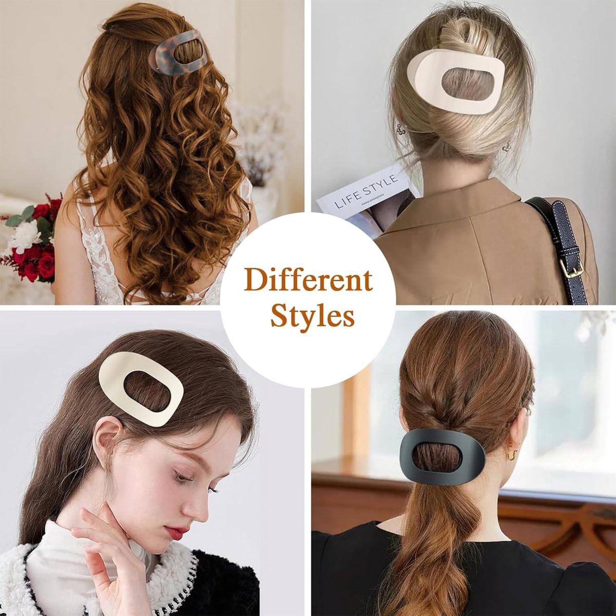 Hair elastic - 4 pieces - Hair accessories - 4 colors — image 4
