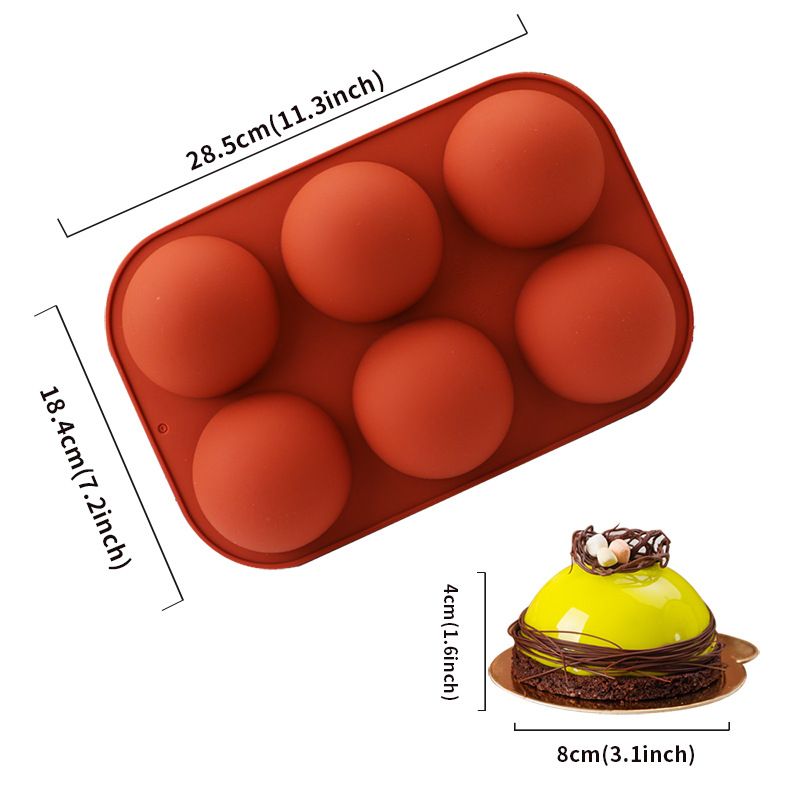 Chocolate Bomb Mold, Silicone Hot Cocoa Bombs Molds, 2 Packs Circle Baking Mold for Making Dessert Candy, Dome Cake โ image 2