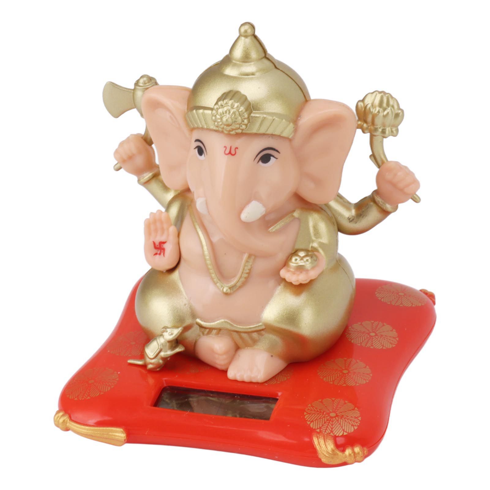Solar Powered Ganesha Ornament Decoration Ornaments for Home Garden Car Dashboard — image 5