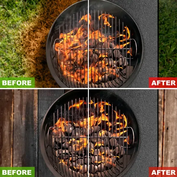 Fireproof Waterproof BBQ Grill Mat, Grease-Resistant Floor Protector for Gas Grills, Patios, Decks and Backyards, Black, 99 × 119 cm — image 3