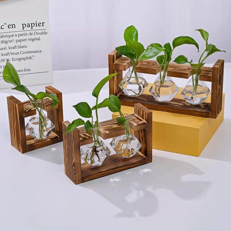 HydroponicWoodenFramewithSnap-On-DiamondTripleBottle โ image 2