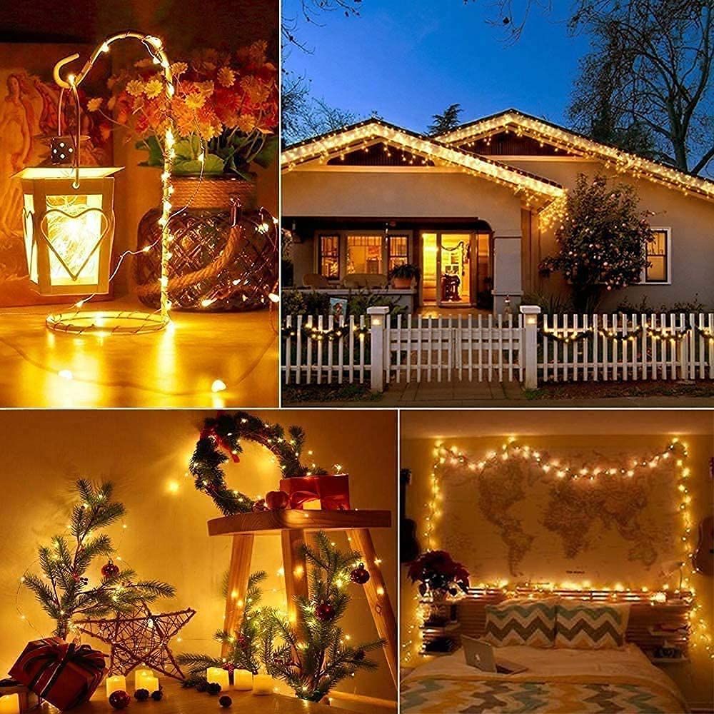 LED Fairy Light USB Powered String Light Waterproof Copper Wire 16 feet 50 LED Firefly Star Moon Light DIY Wedding Party — image 4