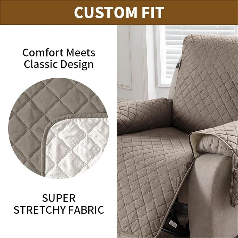 Waterproof and Non-Slip Single Sofa Cushion, Pet-Resistant and Washable Sofa Cover - Brown โ image 2