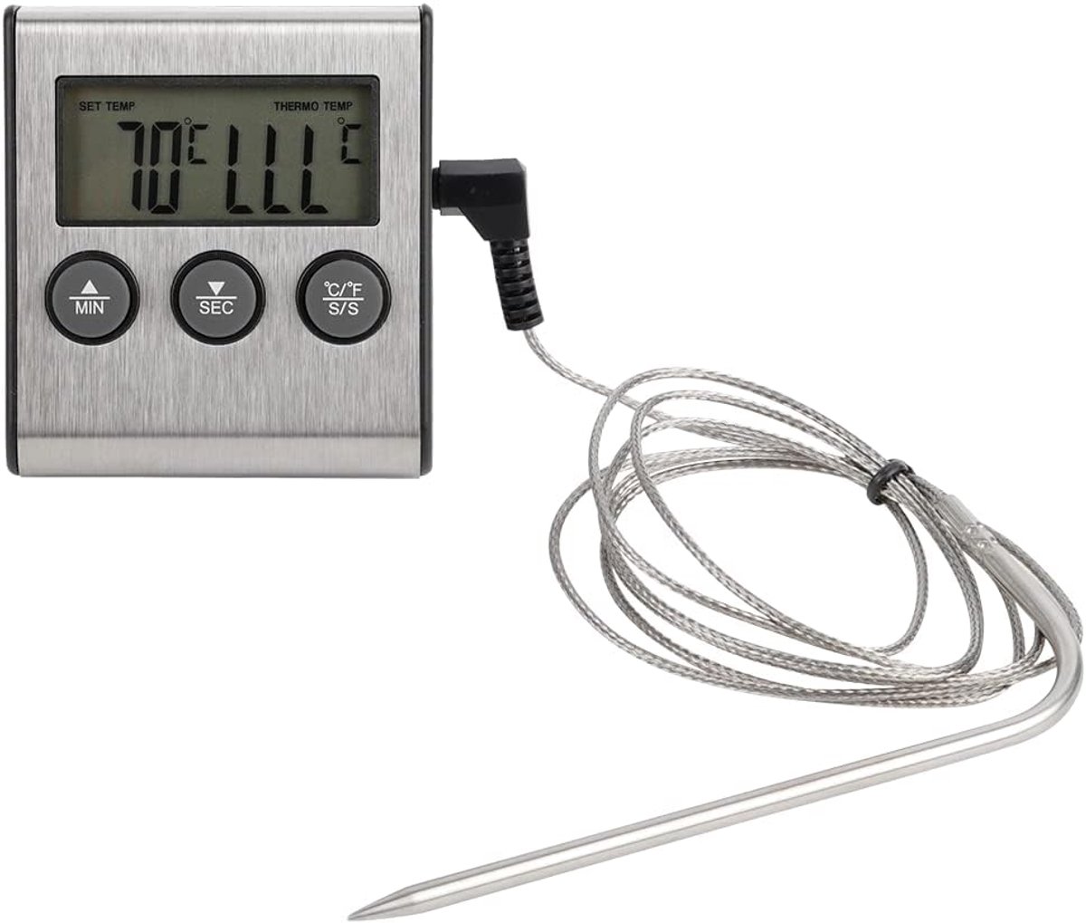 Food Thermometer - Meat Thermometer - Grill Thermometer - Meat Cooking Probe - Accurate Digital Kitchen Thermometer with Timer - Suitable for Cooking and โ image 6