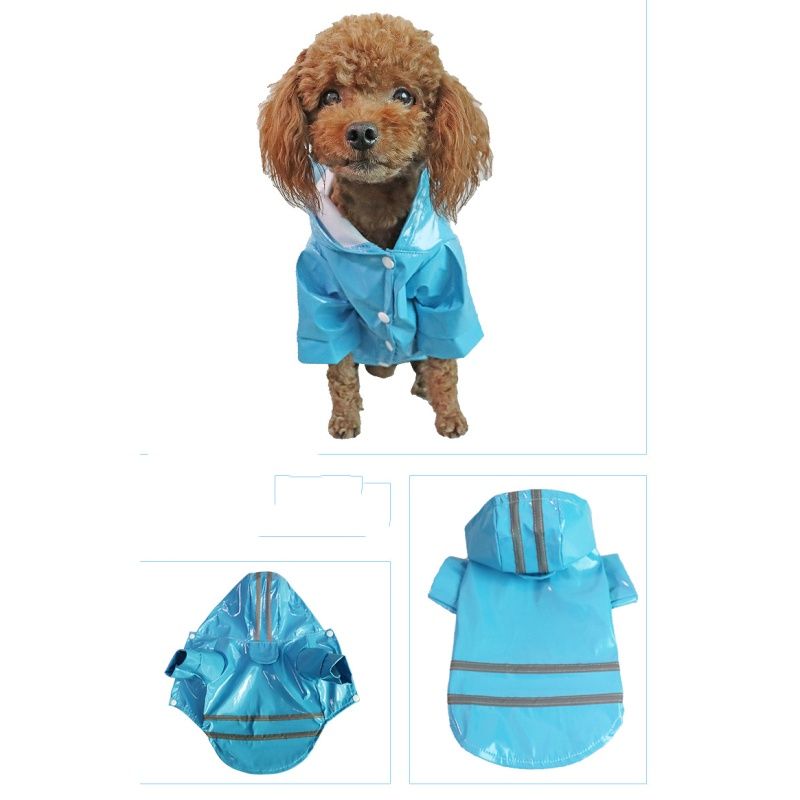 2PCS Dog Raincoat Hooded Slicker Poncho for Small to Dogs and Puppies M-yellow+blue-Waterproof Dog Coat Pet Apparel Poncho — image 4