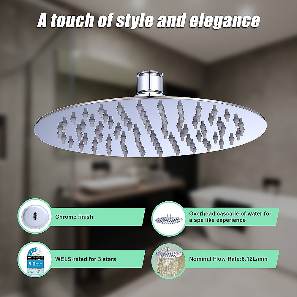 200mm Shower Head Round 304SS Polished Chrome Finish โ image 6