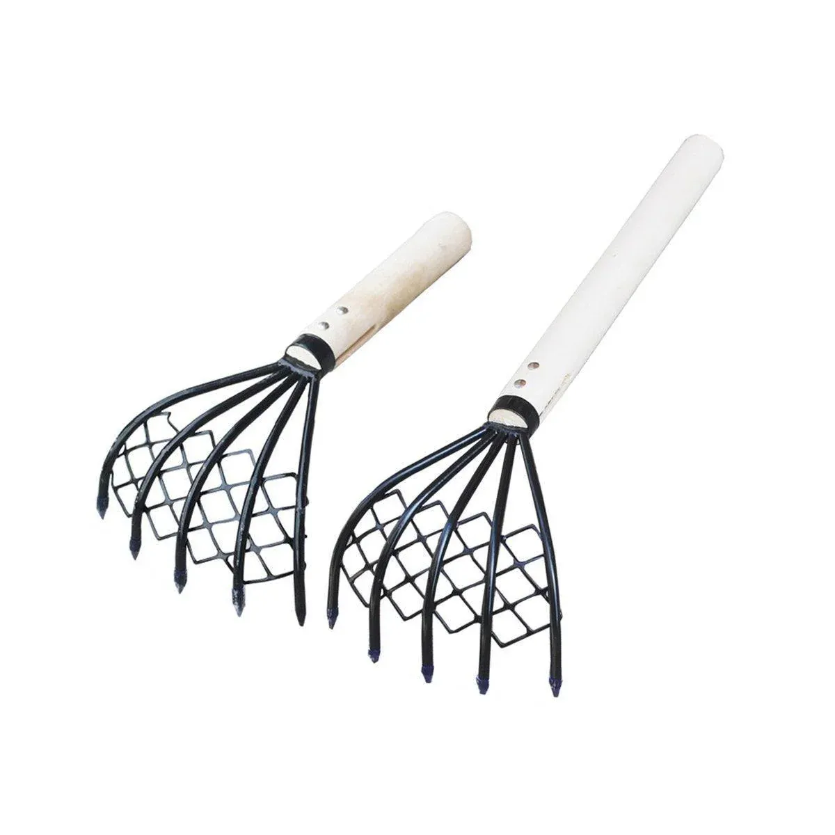 2X Clam Rake Net 5Claw Wood Handle Rake Shell Digging Tool Dig Seafood Tool โ image 2