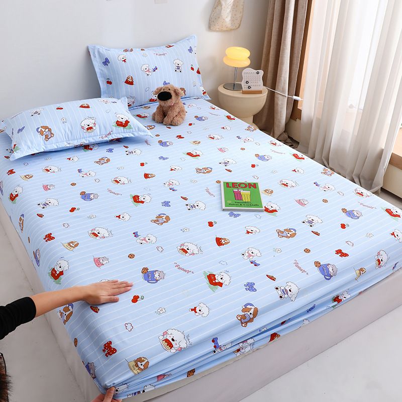 Yuan sheng Home Textiles Fitted Sheet Pure Cotton. Cartoon white bear 150cm/200cm thin mattress model โ image 3
