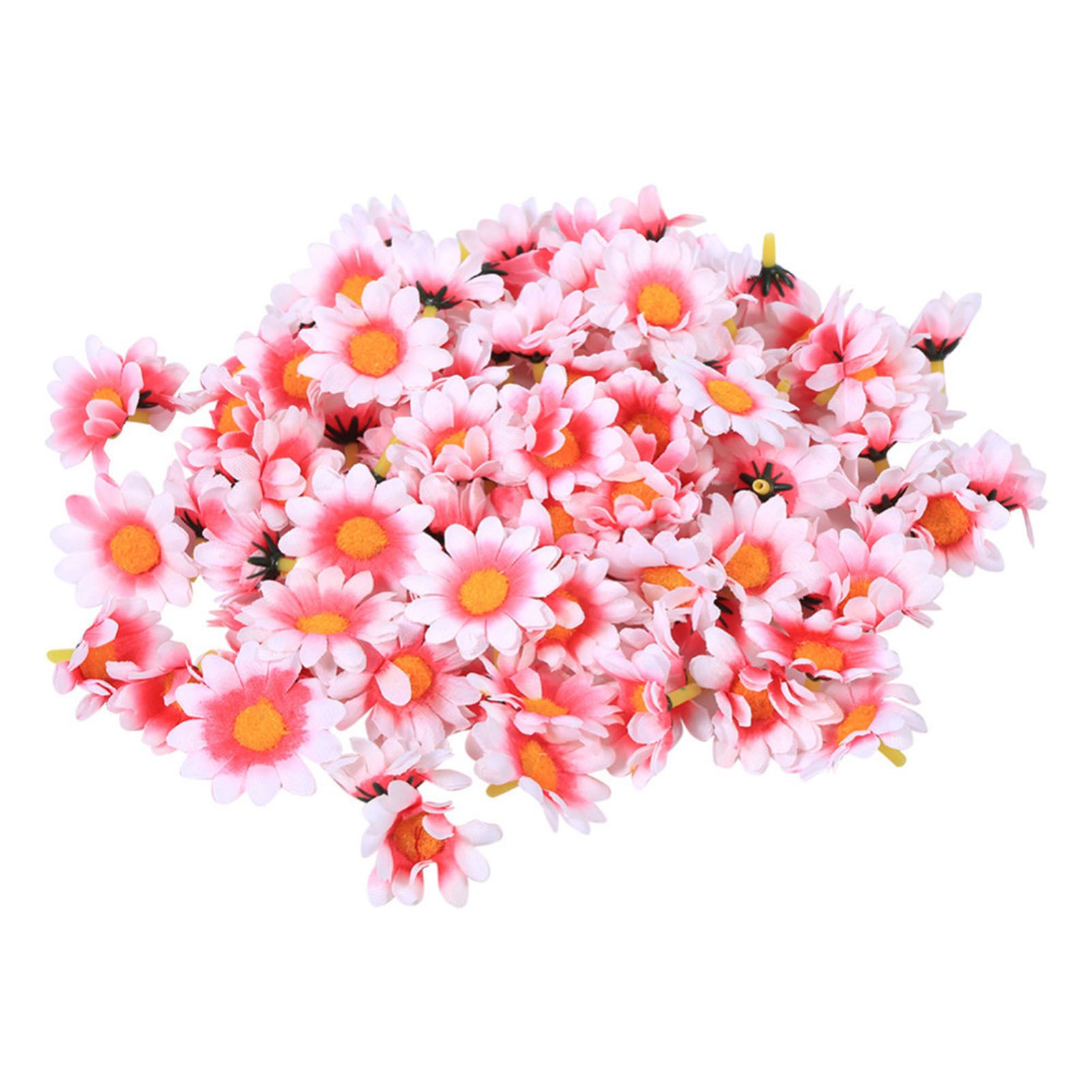 100pcs Artificial Little Daisy Lovely DIY Handcraft Silk Little Daisy for Offices Weddings Pink White