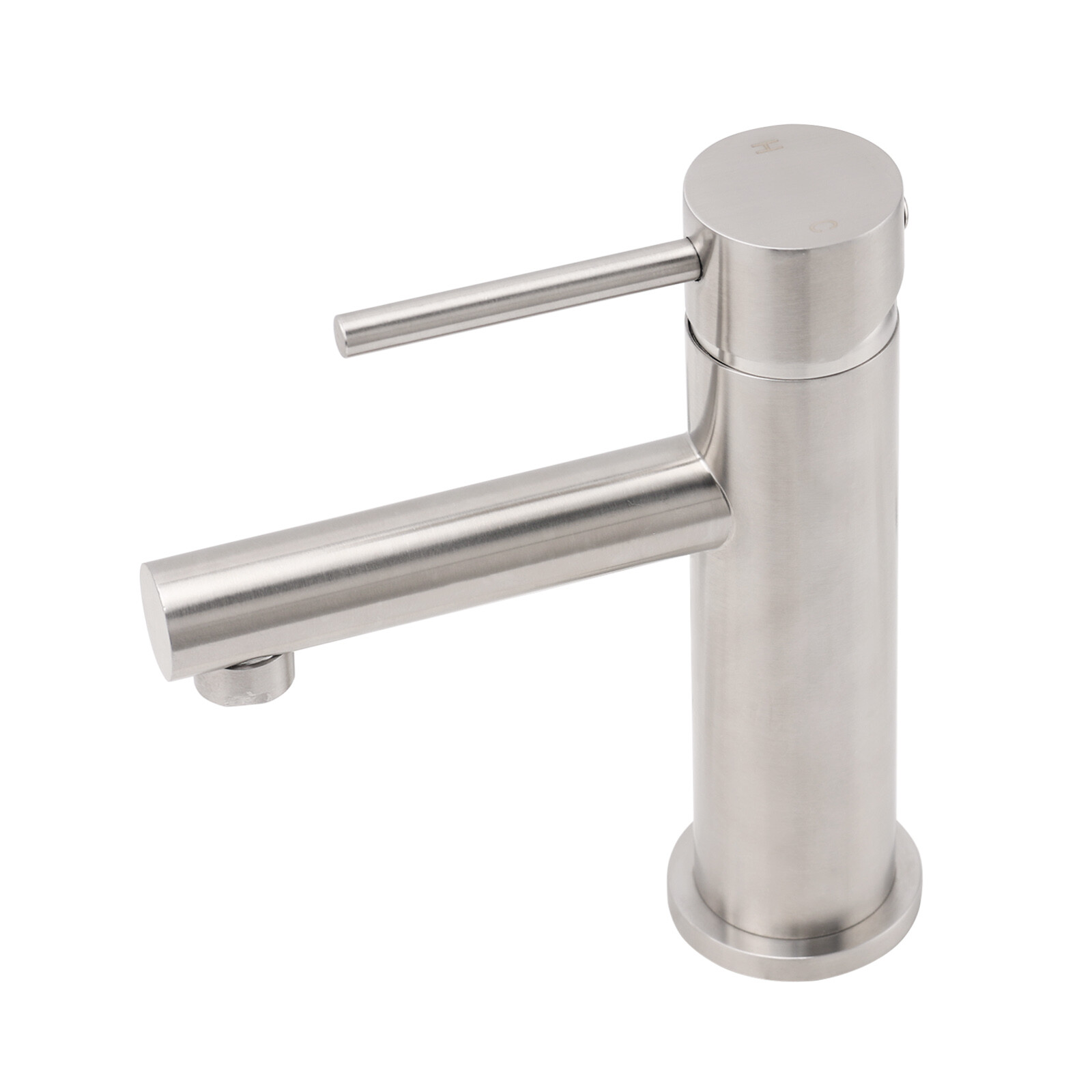 Brushed Nickel Basic Round Bathroom Basin Mixer Laundry Vanity Sink Faucet Tap โ image 2