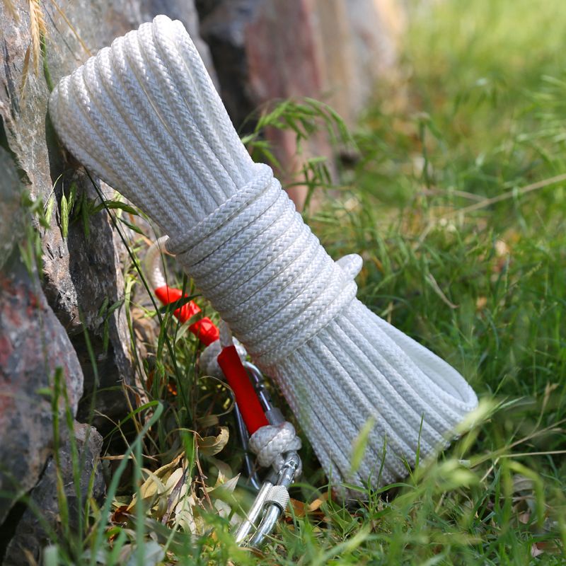Fire safety rope Clothes Drying Rope Portable Travel Clothesline Adjustable for Indoor Outdoor Laundry Clothesline-8mm*20M
