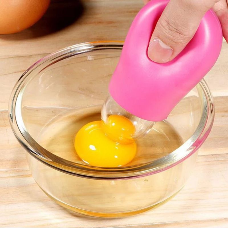 1 PCS Creative Yolk Suction Silicone Egg Separator Egg White Yolk Separator Egg white and egg yolk separator — image 3