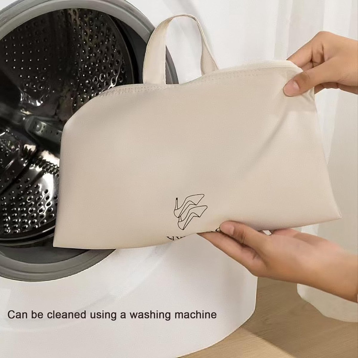 2-piece shoe bag - Travel and home organization - Sealed and waterproof shoe bag - breathable and odor-free for freshness (off-white) — image 3